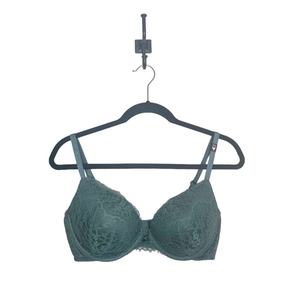 NWT Victoria’s Secret Dream Angels Push Up Bra Lace Green Size 36D